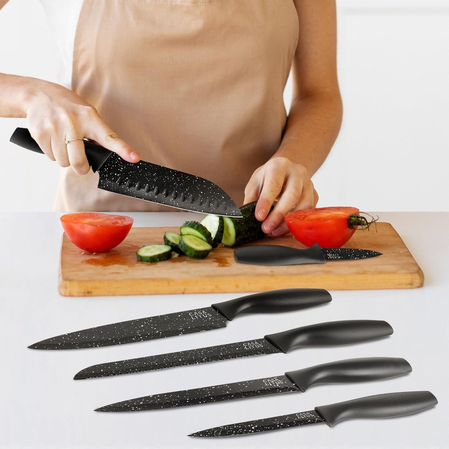 Cuchillos de Cocina con Funda (6 Piezas)