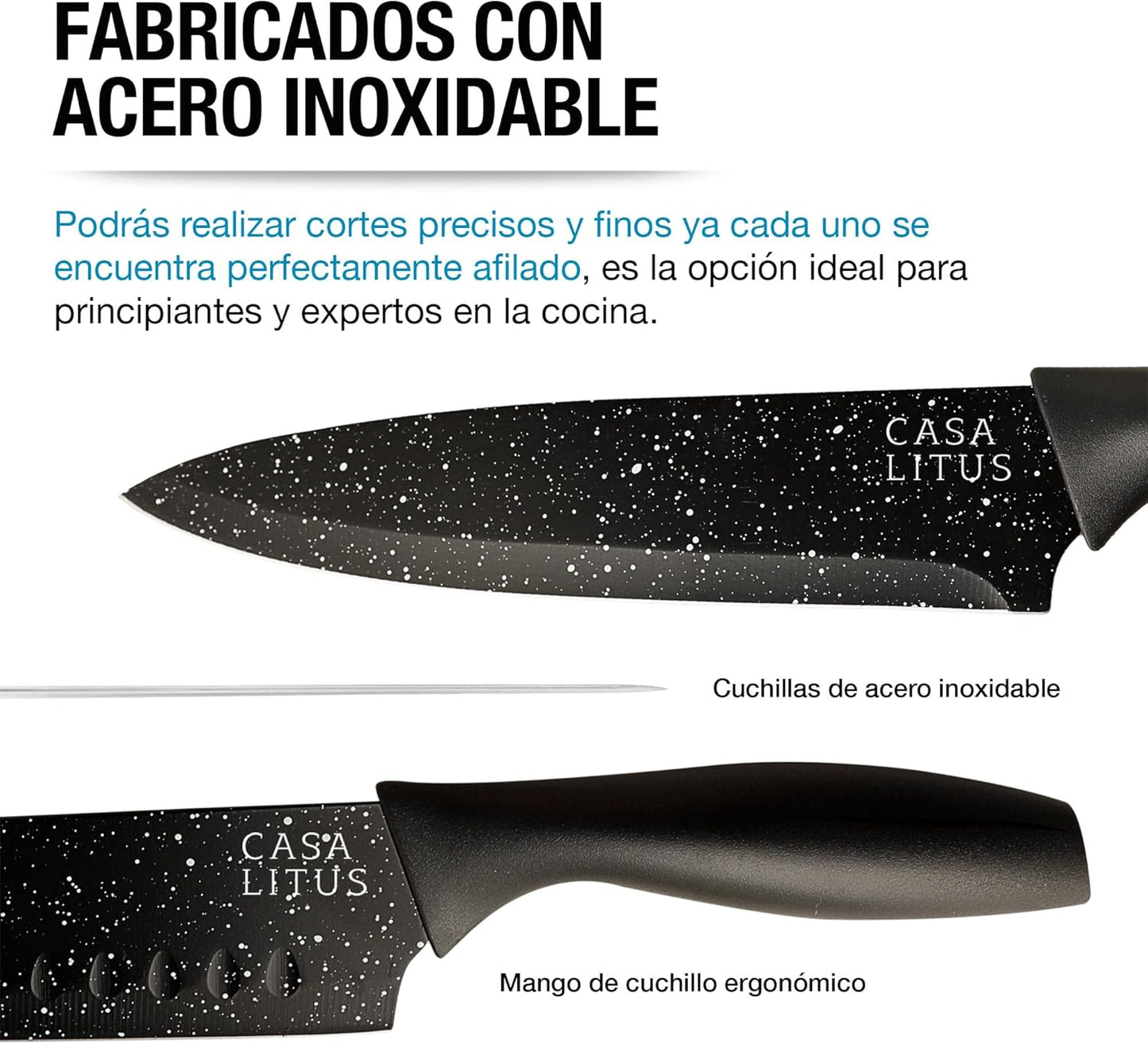 Cuchillos de Cocina con Funda (6 Piezas)