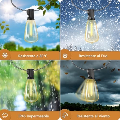 Guirnalda de Luces LED Exterior 15m